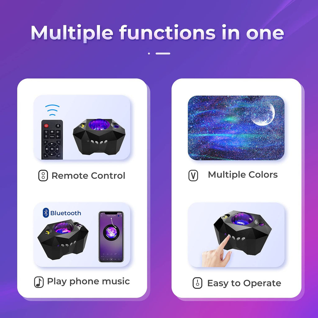 Galaxy Star Projector with Aurora Northern Lights & Bluetooth Speaker