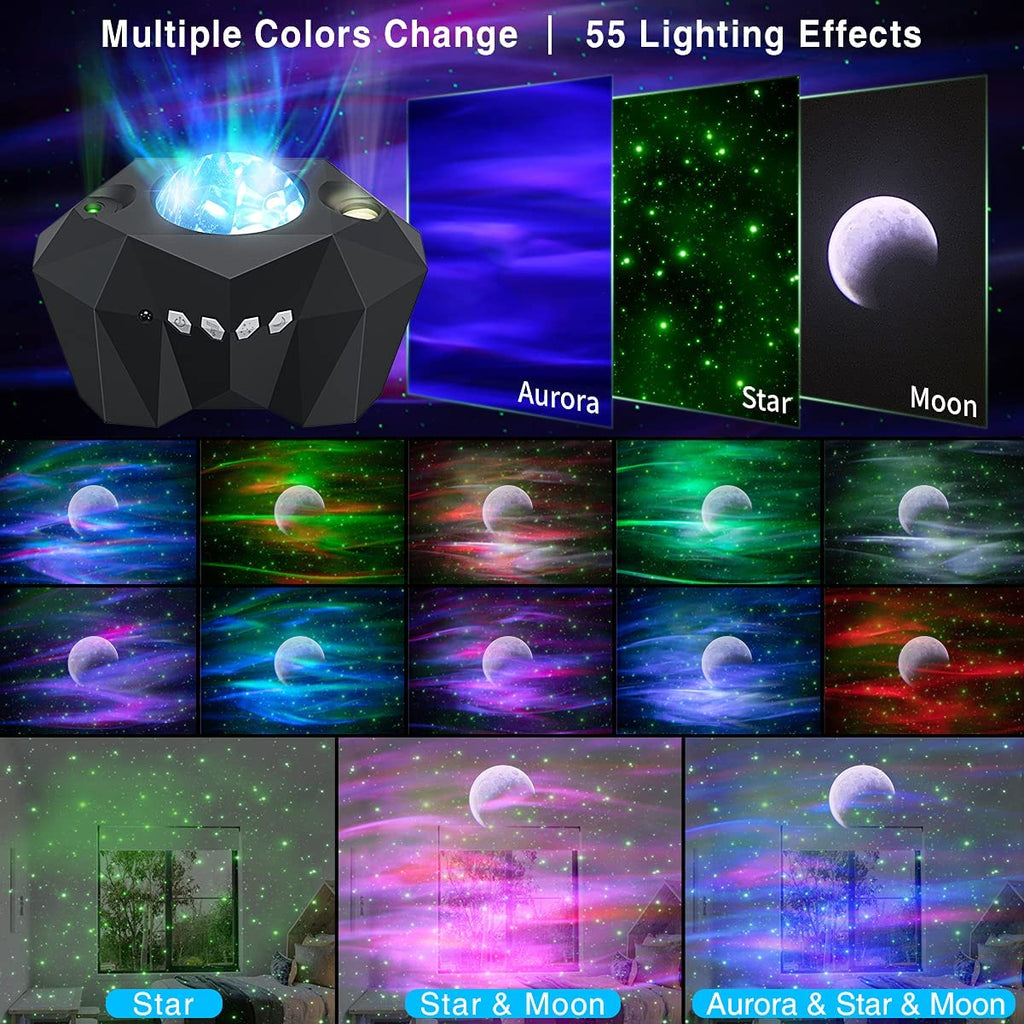 Galaxy Star Projector with Aurora Northern Lights & Bluetooth Speaker