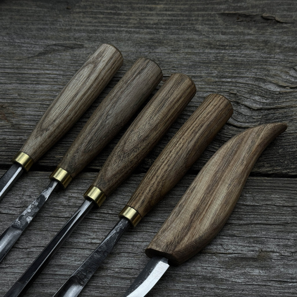 5-Piece Hand-Forged Wood Carving Set