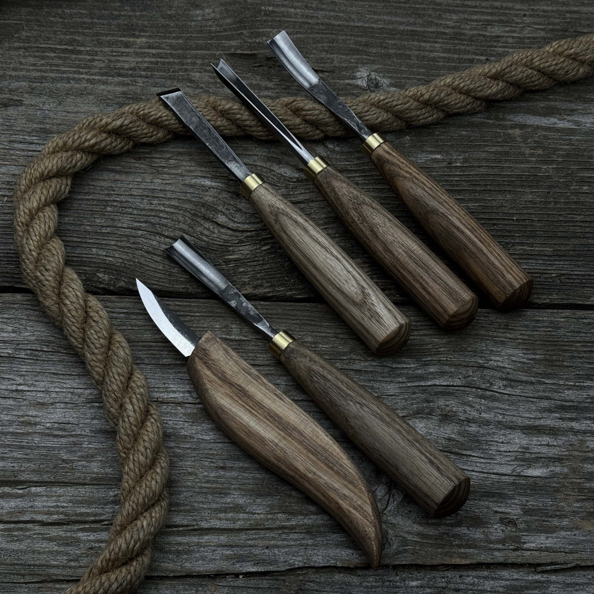 5-Piece Hand-Forged Wood Carving Set