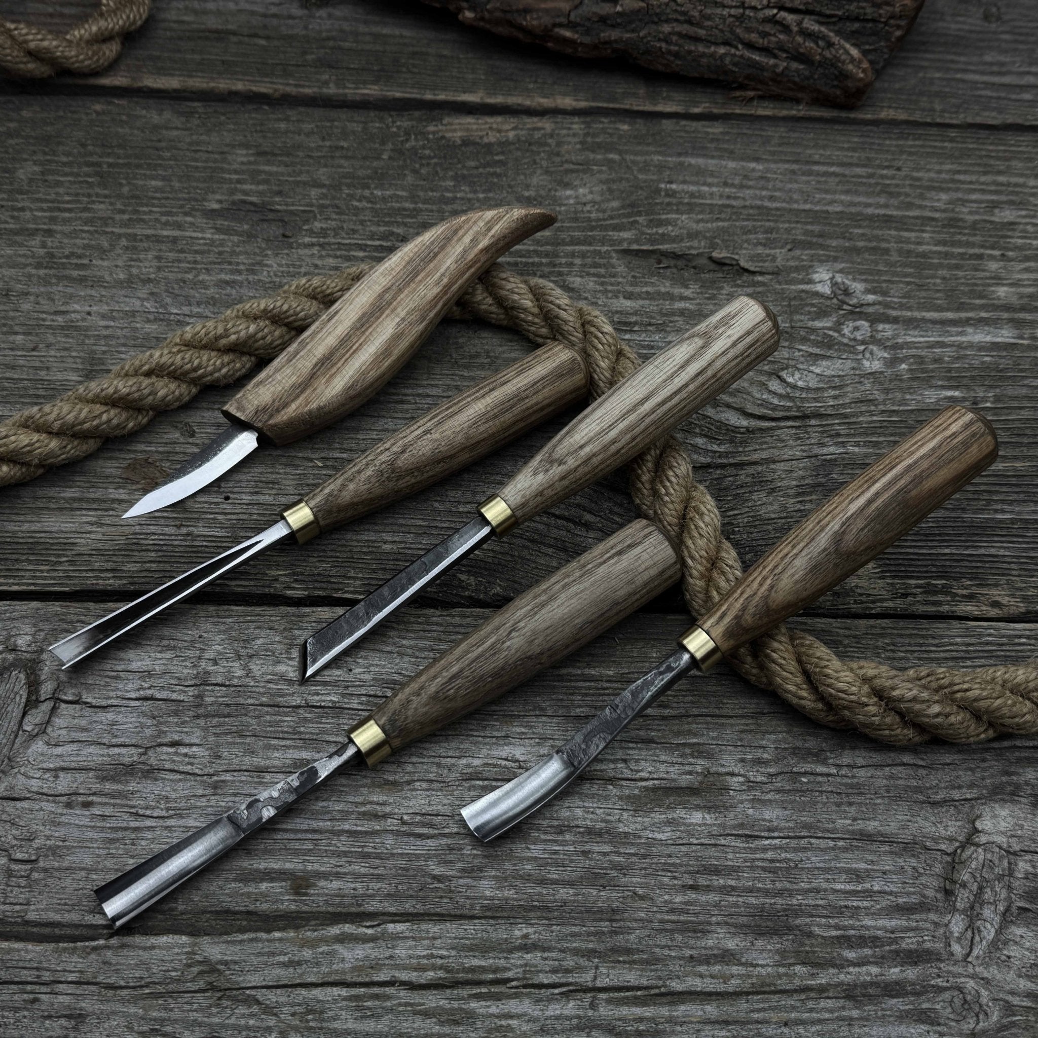 5-Piece Hand-Forged Wood Carving Set