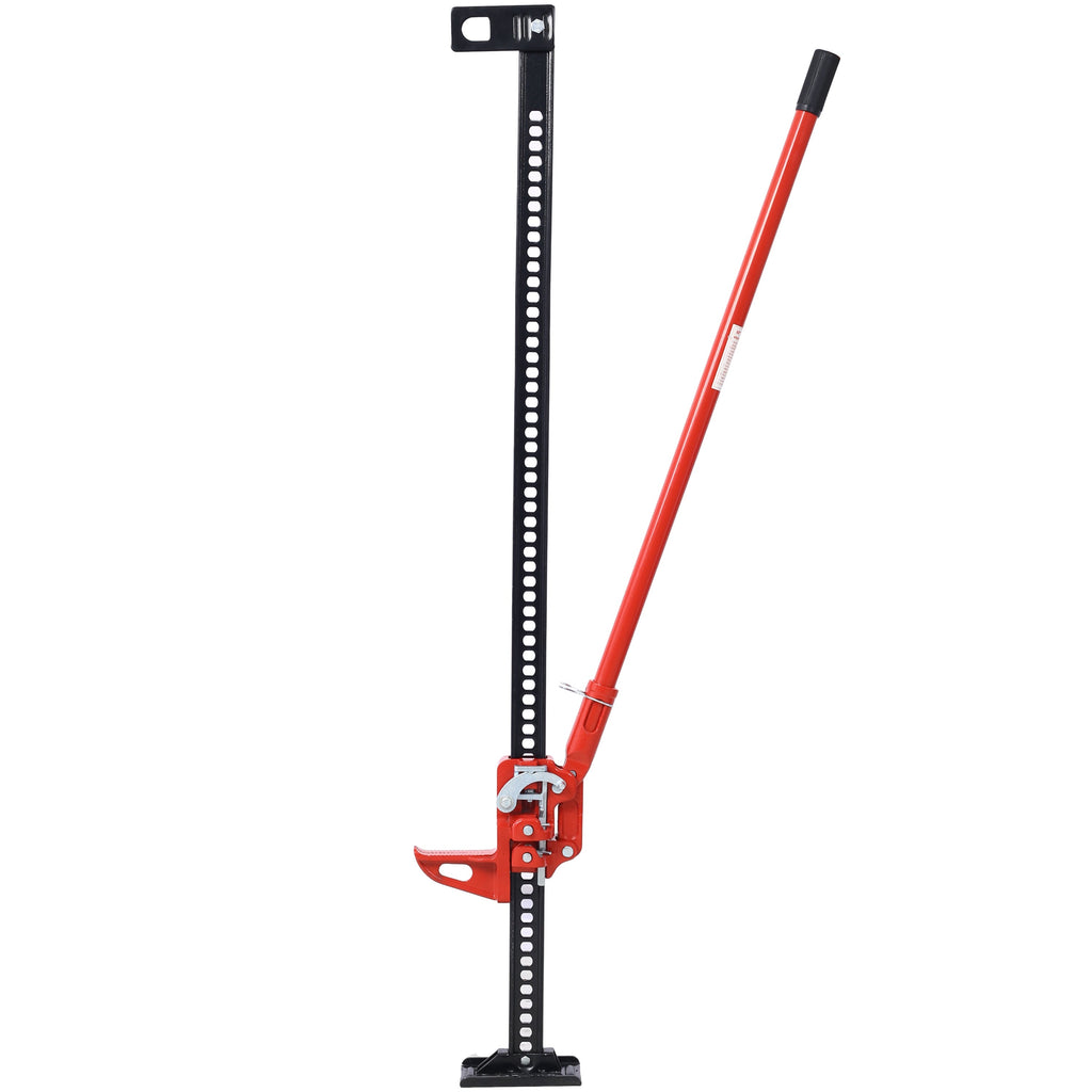 7000 Lb Capacity Ratchet Style Off-road Utility Jack, Heavy Duty Farm Jack For Tractors, Trucks, SUVs, Bumper Lifts, Red