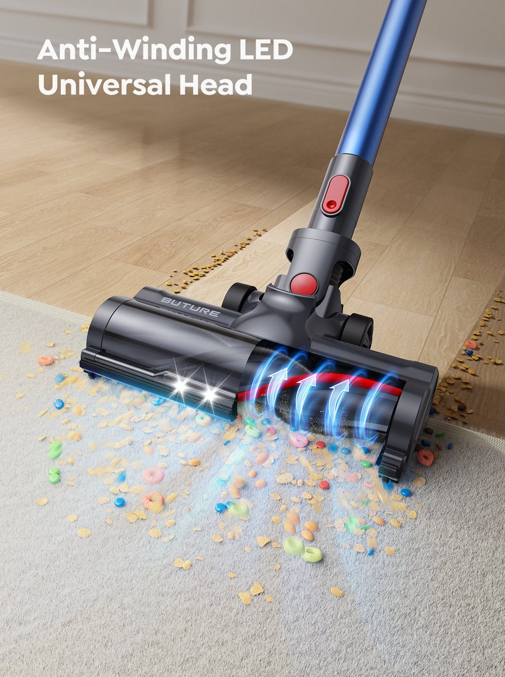 【Blowout Sale】Buture JR700 Blue Cordless Vacuum