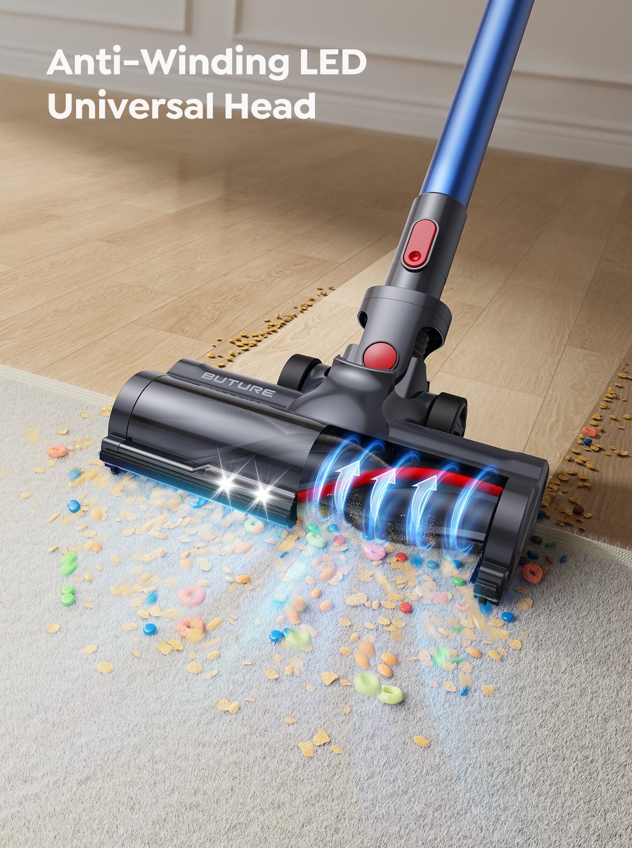 【Blowout Sale】Buture JR700 Blue Cordless Vacuum