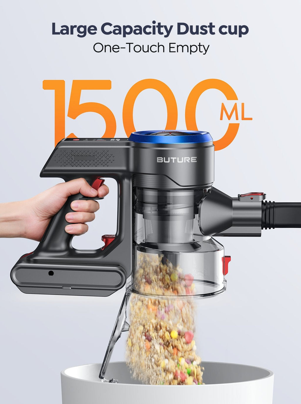 【Blowout Sale】Buture JR700 Blue Cordless Vacuum