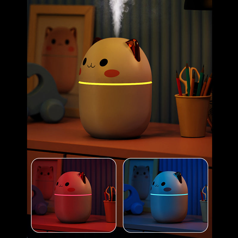 Cat-Shaped Ultrasonic Humidifier with Night Light & Aromatherapy
