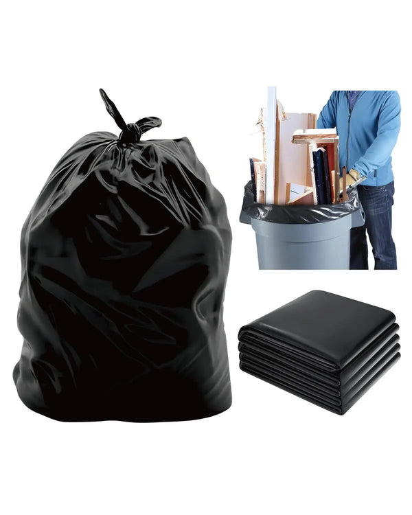 1 Call Home Supply Premium Contractor Garbage Bags - 6.0 Mil Heavy Duty Trash Bags - Contractor Bags - Contractor Trash Bags- Construction Bags 20 Pack Black 55 Gallon (32"" X 52"")