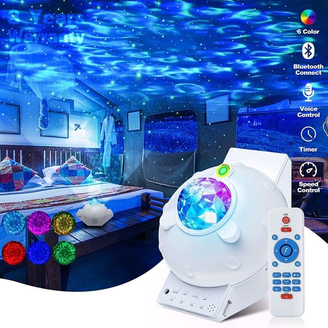 Galaxy Star Projector with Aurora Northern Lights & Bluetooth Speaker