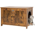 Cat Litter Box Enclosed Wooden Stylish