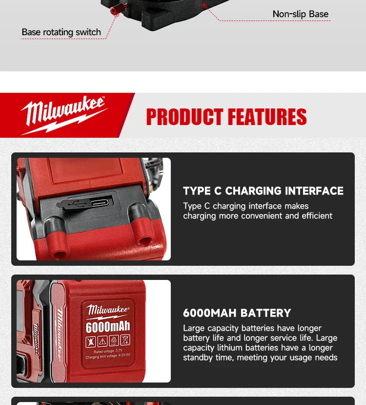Milwaukee 4D Green Beam Laser Level – 16-Line Pro Touch-Screen Self-Leveling Tool w/ 6000mAh Battery & Rotating Base
