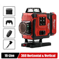 Milwaukee 4D Green Beam Laser Level – 16-Line Pro Touch-Screen Self-Leveling Tool w/ 6000mAh Battery & Rotating Base