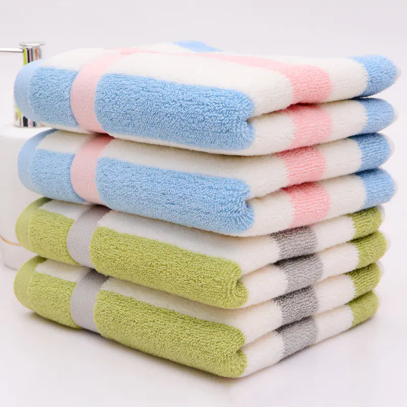 Thick Solid Color Sports Towels with Jacquard Stripes