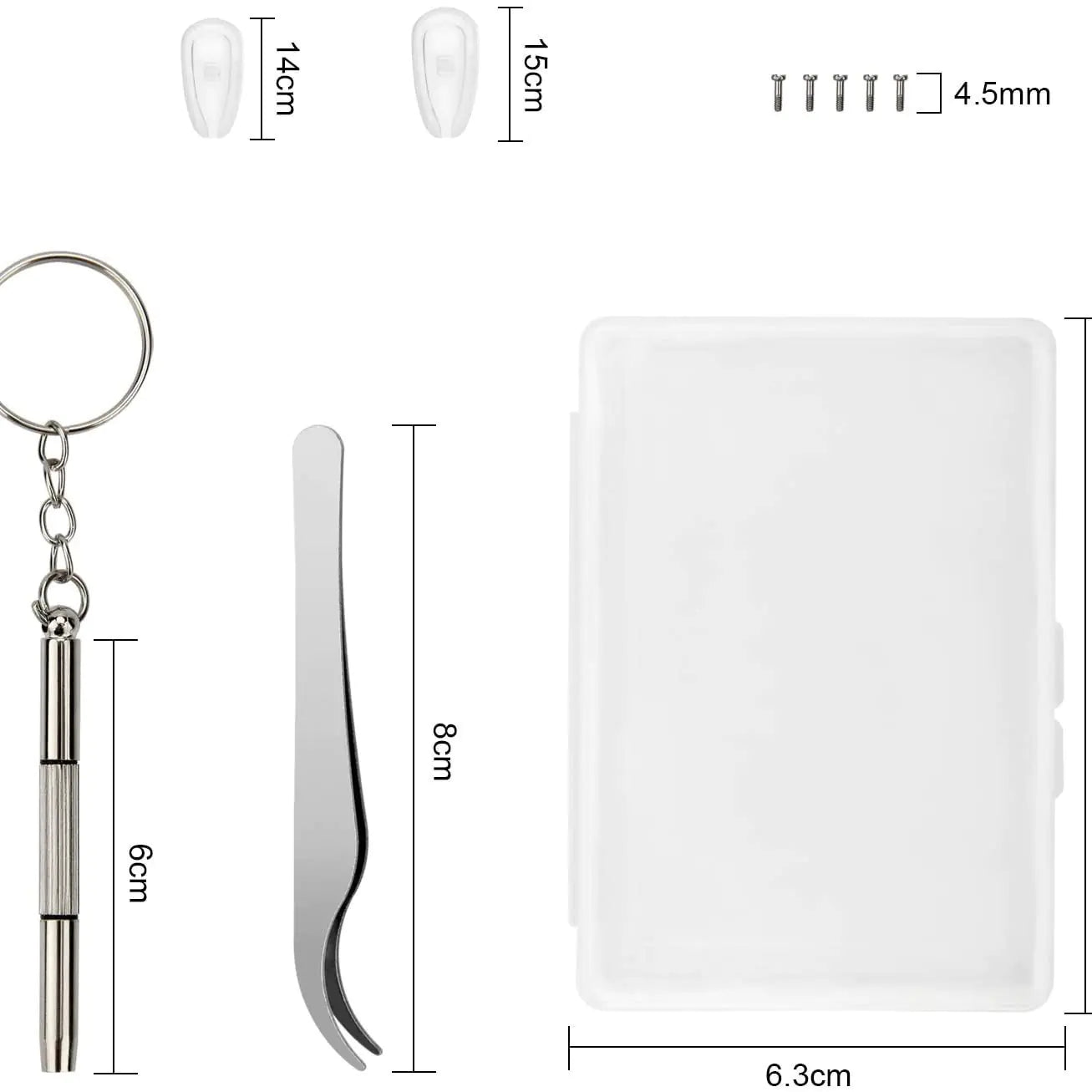 Eyeglass Repair Kit with Nose Pad Set for Glasses