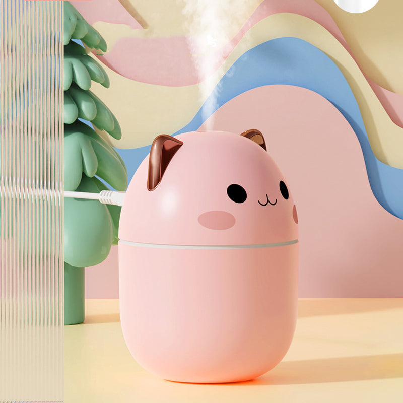 Cat-Shaped Ultrasonic Humidifier with Night Light & Aromatherapy