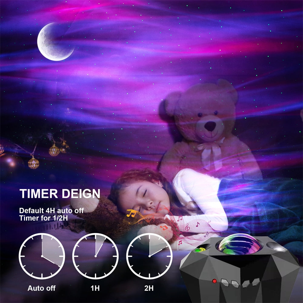 Galaxy Star Projector with Aurora Northern Lights & Bluetooth Speaker